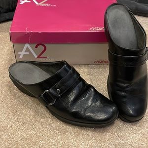 A2 by Aerosoles black mules, size 8.5